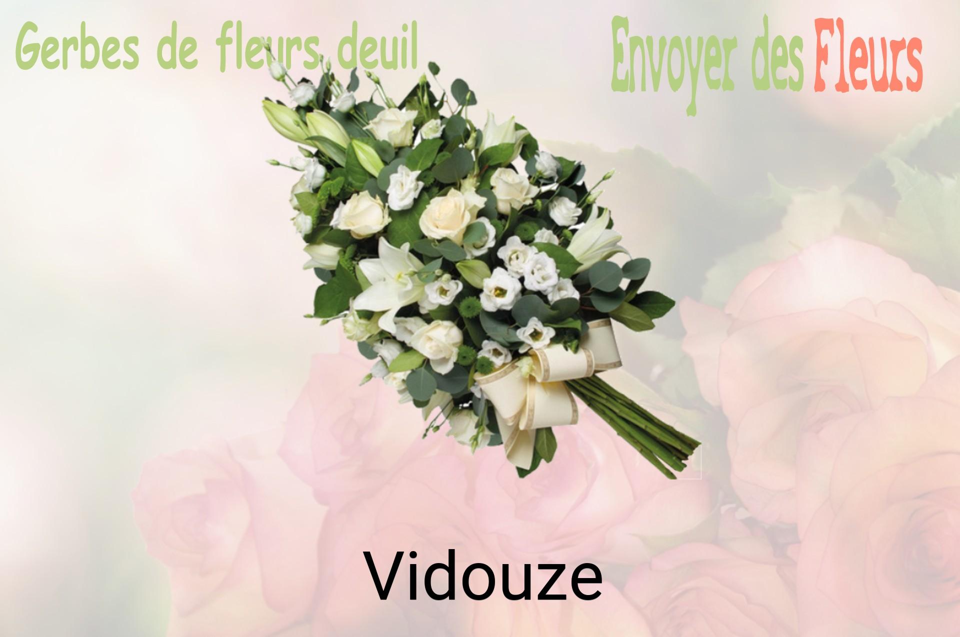 Gerbe de fleurs de deuil livrée à Vidouze